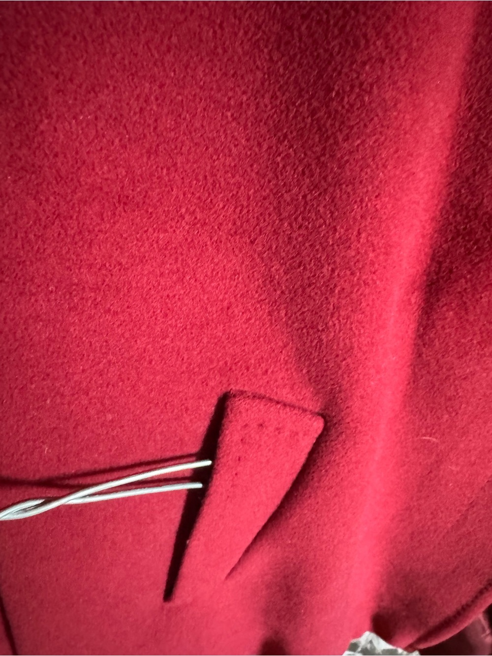 Burberry Red Wool Belted Pea Coat - Picture 4 of 14